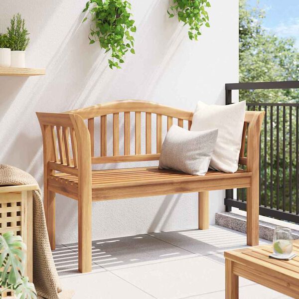 vidaXL Banc de jardin Marron 120 x 53,5 x 85 cm Bois de teck solide