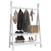 vidaXL Porte-vêtements Blanc 100x45,5x150 cm Bois de pin massif