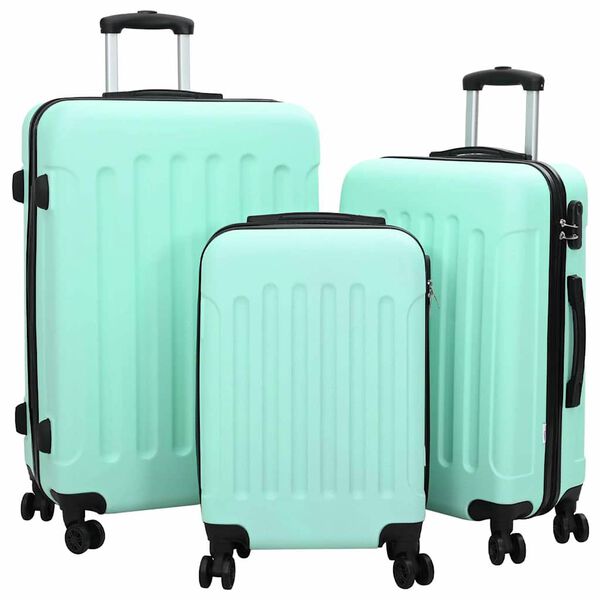 vidaXL Ensemble de valises 3 pcs Vert menthe 50 x 31 x 78 cm