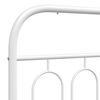 vidaXL T&ecirc;te de lit de remplacement m&eacute;tal blanc 183 cm