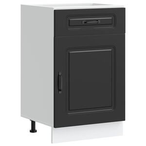 vidaXL Armoire de cuisine Kalmar noir bois d'ing&eacute;nierie