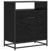 vidaXL Armoire &agrave; tiroirs 4-Tiroir Ch&ecirc;ne noir 70 x 41 x 83,5 cm