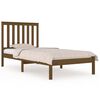 vidaXL Cadre de lit Marron miel Bois de pin massif 90x190 cm Simple