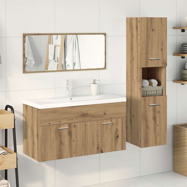 vidaXL Ensemble de meubles salle de bain 4 pcs bois d'ingénierie