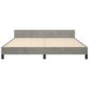 vidaXL Cadre de lit sans matelas gris clair velours