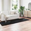 vidaXL Tapis en fausse Tafalla Noir 80 x 250 cm Polyester