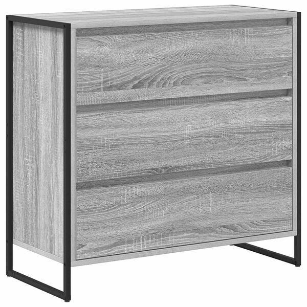vidaXL Buffet Gris Sonoma 79 x 36 x 75.5 cm Bois d'ing&eacute;nierie