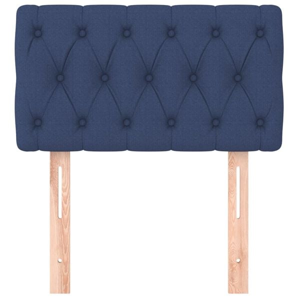 vidaXL Tête de lit Bleu 80x7x78/88 cm Tissu