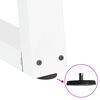 vidaXL Pieds de table à manger en forme de V, 3 pièces, blanc, 100 x (72-73,3) cm, acier