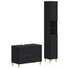 vidaXL Ensemble de 2 meubles de salle de bain DELFT Noir
