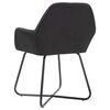 vidaXL Chaises &agrave; manger lot de 6 noir tissu
