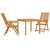 vidaXL Ensemble de salle &agrave; manger pour jardin 3 pc Marron