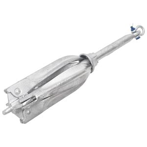 vidaXL Ancre pliable argent&eacute; 12 kg fonte galvanis&eacute;e &agrave; chaud