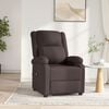 vidaXL Fauteuil inclinable &eacute;lectrique Marron fonc&eacute; Tissu