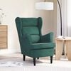 vidaXL Fauteuil vert fonc&eacute; velours