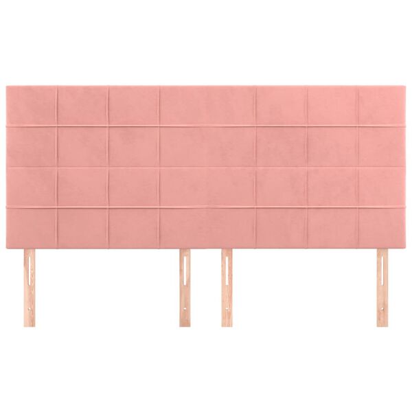 vidaXL T&ecirc;te de lit Rose 200x5x118/128 cm Velours