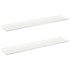 vidaXL &Eacute;tag&egrave;re flottante 2 pcs Blanc 100 x 18 x 2,5 cm Acier