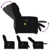vidaXL Fauteuil inclinable de massage &eacute;lectrique Noir Tissu