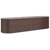 vidaXL Lit sur&eacute;lev&eacute; de jardin Acier galvanis&eacute; marron