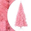 vidaXL Sapin de No&euml;l artificiel avec support rose 210 cm PVC