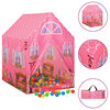 vidaXL Tente de jeu pour enfants avec 250 balles Rose 69x94x104 cm