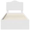 vidaXL Cadre de lit avec tiroir Blanc 70 x 190 cm Bois d'ing&eacute;nierie