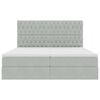 vidaXL Lit de Rangement avec matelas Gris clair 180 x 200 cm Velours