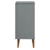 vidaXL Commode MOLDE Gris 40x35x82 cm Bois de pin massif