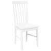vidaXL Chaises à manger 2 pcs blanc bois massif caoutchouc