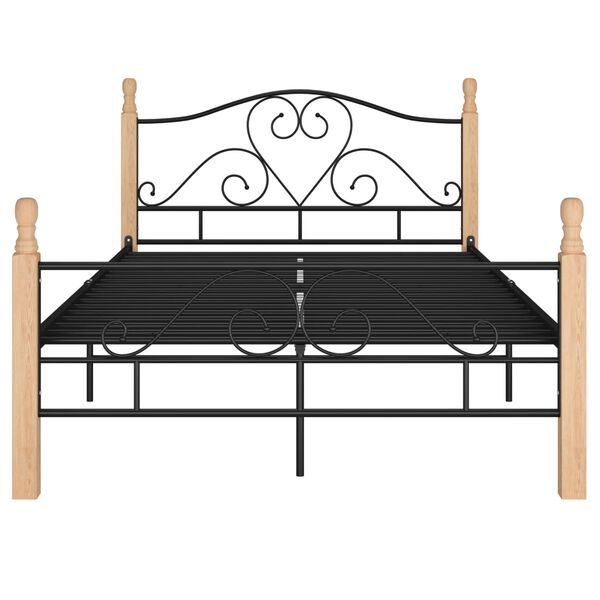 vidaXL Cadre de lit sans matelas noir m&eacute;tal 120x200 cm