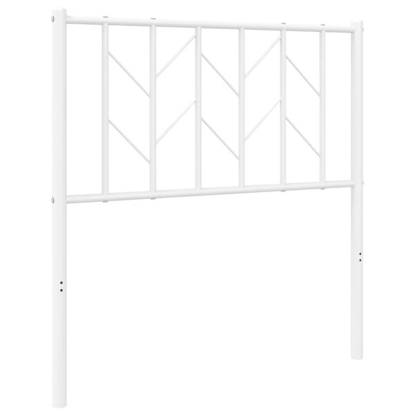 vidaXL Tête de lit métal blanc 80 cm