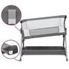 vidaXL Lit pour b&eacute;b&eacute; avec matelas Gris fonc&eacute; Tissu de lin