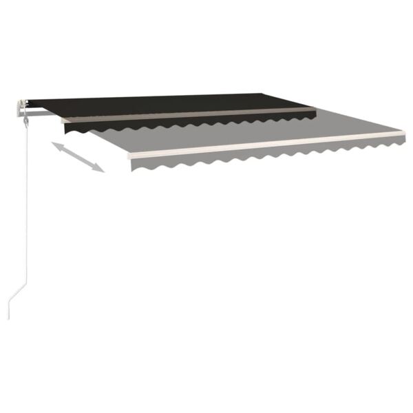 vidaXL Auvent r&eacute;tractable automatique 400x350 cm Anthracite