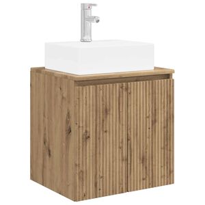 vidaXL Vanit&eacute; de lavabo mural Ch&ecirc;ne artisanal 49,5 x 41 x 62,5 cm