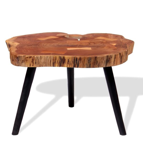 vidaXL Table basse Bois d'acacia massif (55-60)x40 cm