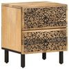 vidaXL Tables de chevet 2 pcs 40x33x46 cm Bois de manguier solide