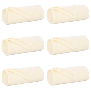 vidaXL Couvertures &agrave; jeter 6 pc Cr&egrave;me 170 x 130 cm 1.86 kg Polaire