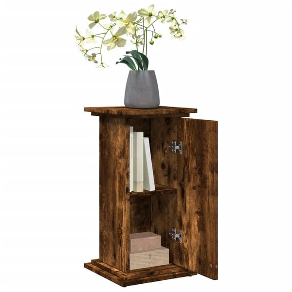 vidaXL Piédestal avec rangement chêne fumé 31x30x60 cm bois ingénierie
