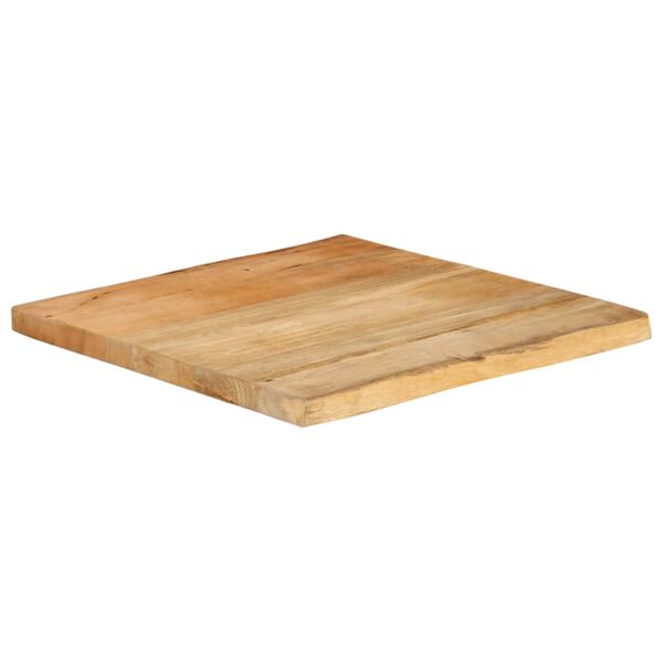 vidaXL Dessus de table 80x80x3,8 cm bord vivant bois massif manguier