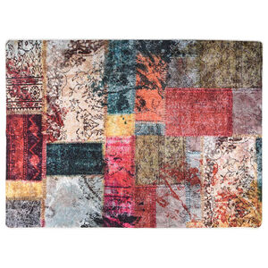 vidaXL Tapis lavable Patchwork 120x180 cm multicolore