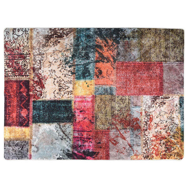 vidaXL Tapis lavable Patchwork 120x180 cm multicolore