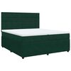 vidaXL Sommier &agrave; lattes de lit et matelas Vert fonc&eacute; 200x200cm Velours