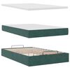 vidaXL Lit ottoman avec matelas vert fonc&eacute; 120x190 cm velours