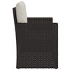 vidaXL Banc de jardin avec coussins Noir 105 cm Résine tressée