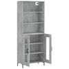 vidaXL Buffet haut Gris b&eacute;ton 69,5x34x180 cm Bois d'ing&eacute;nierie