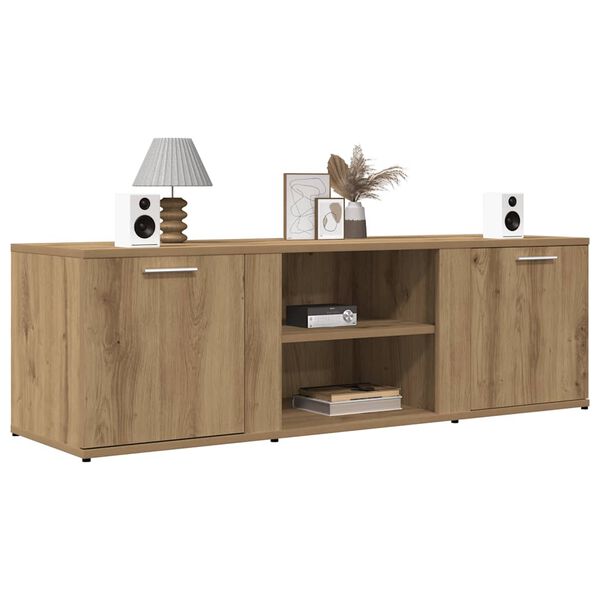 vidaXL Meuble TV ch&ecirc;ne artisanal 120x34x37 cm bois d'ing&eacute;nierie