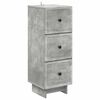 vidaXL Armoire &agrave; tiroirs Gris b&eacute;ton 33 x 34,5 x 90 cm