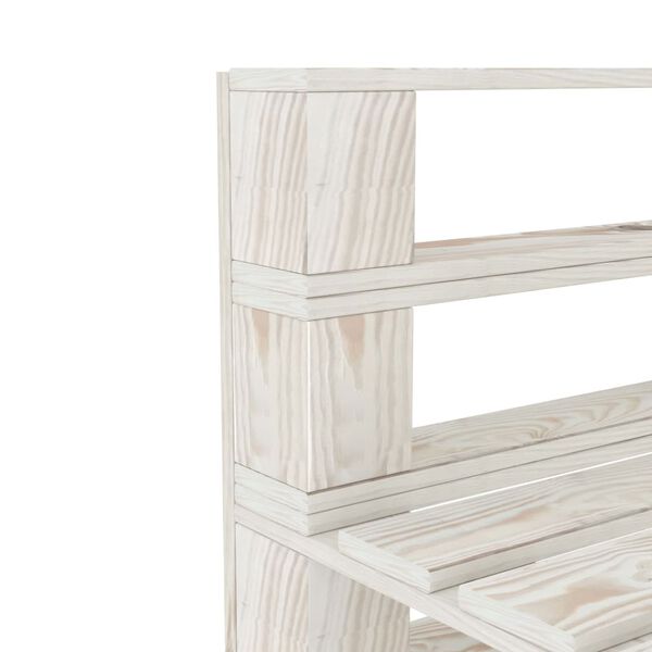vidaXL Canap&eacute; de milieu palette de jardin bois blanc