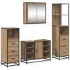 vidaXL Ensemble de mobilier de salle de bain 4 pcs Ch&ecirc;ne artisanal