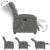 vidaXL Fauteuil de massage inclinable gris foncé tissu